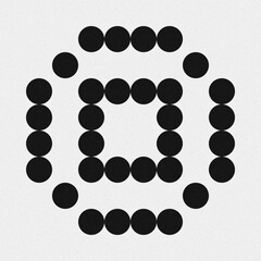 Abstract Cross Pattern Dots Logo generative computational art illustration