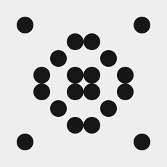 Abstract Cross Pattern Dots Logo generative computational art illustration