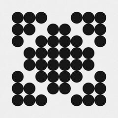 Abstract Cross Pattern Dots Logo generative computational art illustration