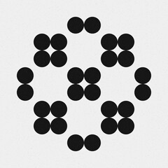 Abstract Cross Pattern Dots Logo generative computational art illustration