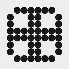 Abstract Cross Pattern Dots Logo generative computational art illustration