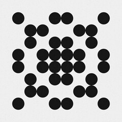 Abstract Cross Pattern Dots Logo generative computational art illustration