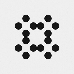 Abstract Cross Pattern Dots Logo generative computational art illustration