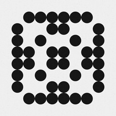 Abstract Cross Pattern Dots Logo generative computational art illustration