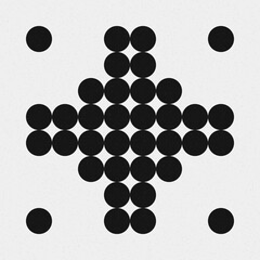 Abstract Cross Pattern Dots Logo generative computational art illustration