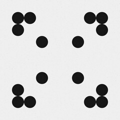 Abstract Cross Pattern Dots Logo generative computational art illustration