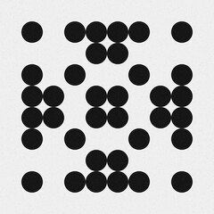 Abstract Cross Pattern Dots Logo generative computational art illustration