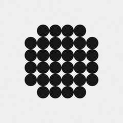 Abstract Cross Pattern Dots Logo generative computational art illustration