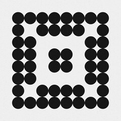 Abstract Cross Pattern Dots Logo generative computational art illustration