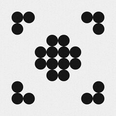 Abstract Cross Pattern Dots Logo generative computational art illustration