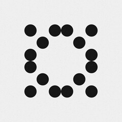 Abstract Cross Pattern Dots Logo generative computational art illustration