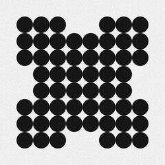 Abstract Cross Pattern Dots Logo generative computational art illustration