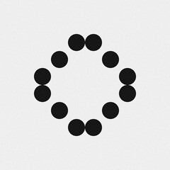 Abstract Cross Pattern Dots Logo generative computational art illustration