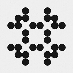 Abstract Cross Pattern Dots Logo generative computational art illustration