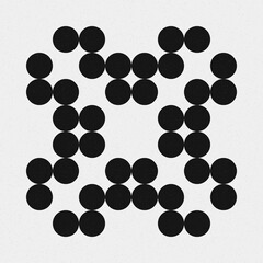 Abstract Cross Pattern Dots Logo generative computational art illustration