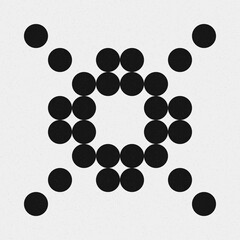 Abstract Cross Pattern Dots Logo generative computational art illustration