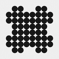 Abstract Cross Pattern Dots Logo generative computational art illustration