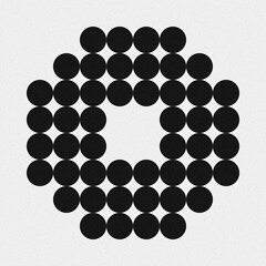 Abstract Cross Pattern Dots Logo generative computational art illustration