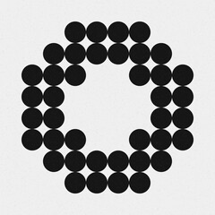 Abstract Cross Pattern Dots Logo generative computational art illustration