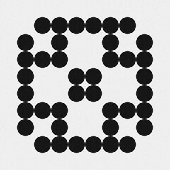 Abstract Cross Pattern Dots Logo generative computational art illustration