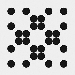 Abstract Cross Pattern Dots Logo generative computational art illustration
