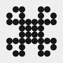 Abstract Cross Pattern Dots Logo generative computational art illustration