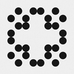 Abstract Cross Pattern Dots Logo generative computational art illustration