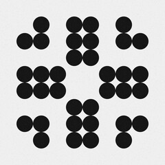 Abstract Cross Pattern Dots Logo generative computational art illustration