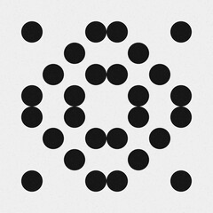 Abstract Cross Pattern Dots Logo generative computational art illustration