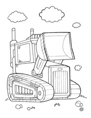 Bulldozer Construction Vector Illustration Art
