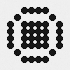 Abstract Cross Pattern Dots Logo generative computational art illustration