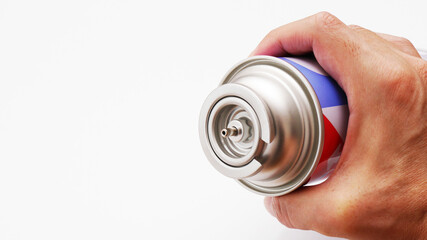 カセットガスの先端のアップ