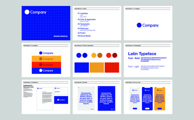 Corporate identity template set. Brand book design.