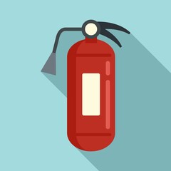 Fire extinguisher water icon. Flat illustration of fire extinguisher water vector icon for web design