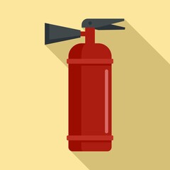 Fire extinguisher emergency icon. Flat illustration of fire extinguisher emergency vector icon for web design