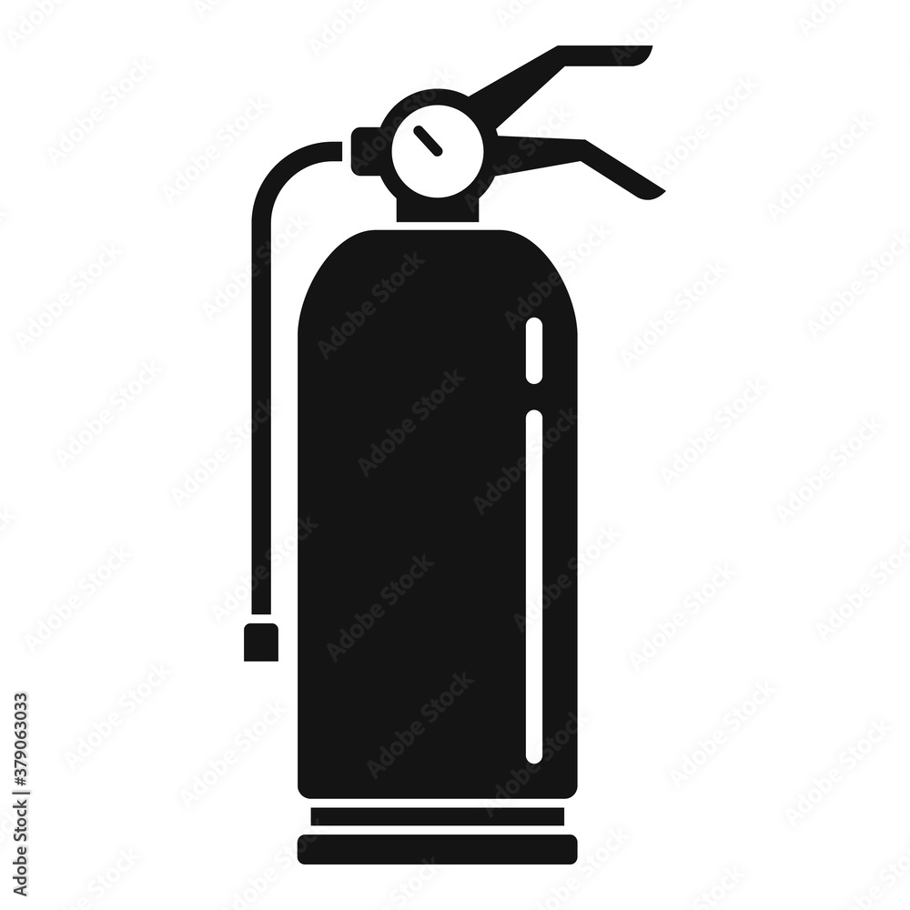 Poster fire extinguisher tool icon. simple illustration of fire extinguisher tool vector icon for web desig