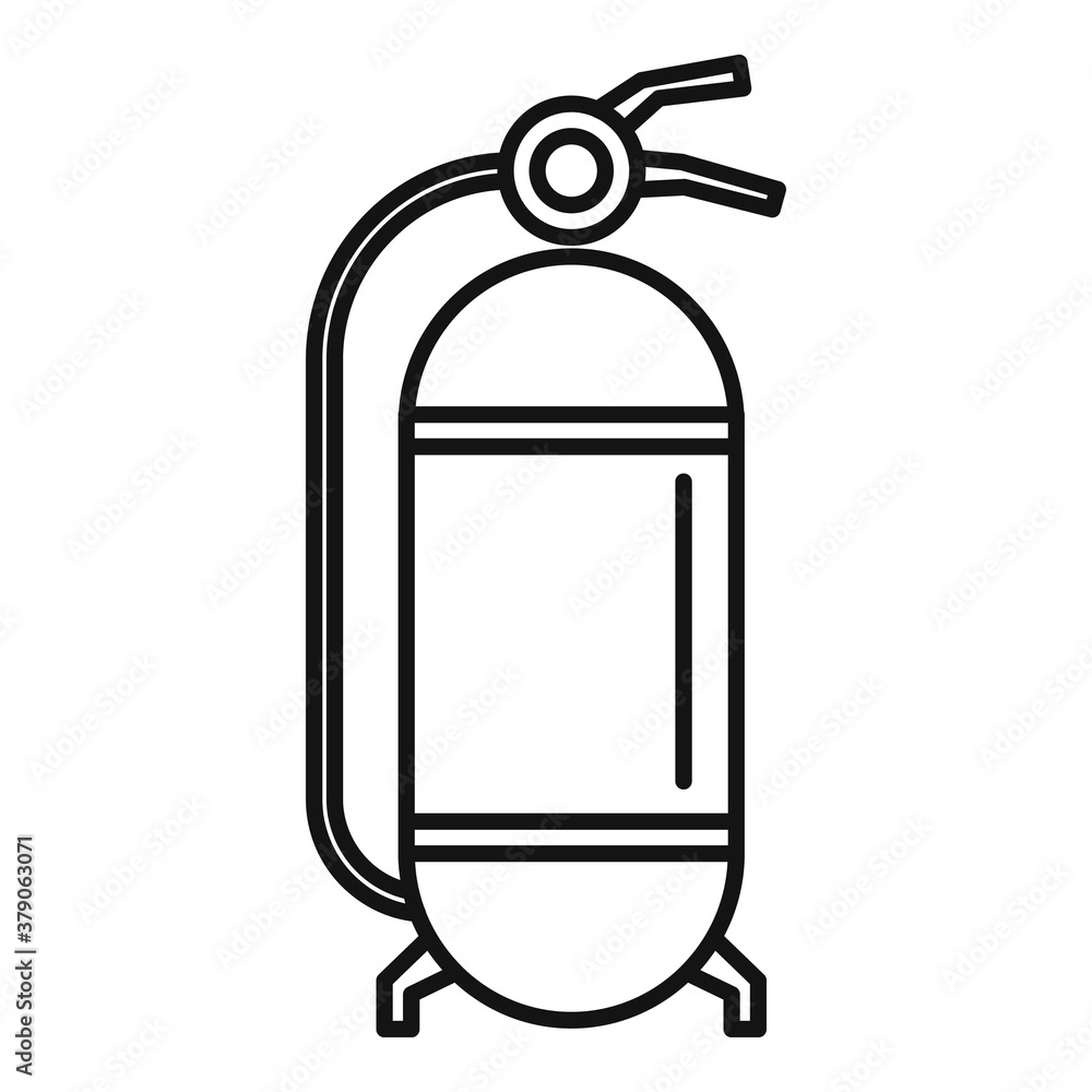 Poster fire extinguisher alarm icon. outline fire extinguisher alarm vector icon for web design isolated on