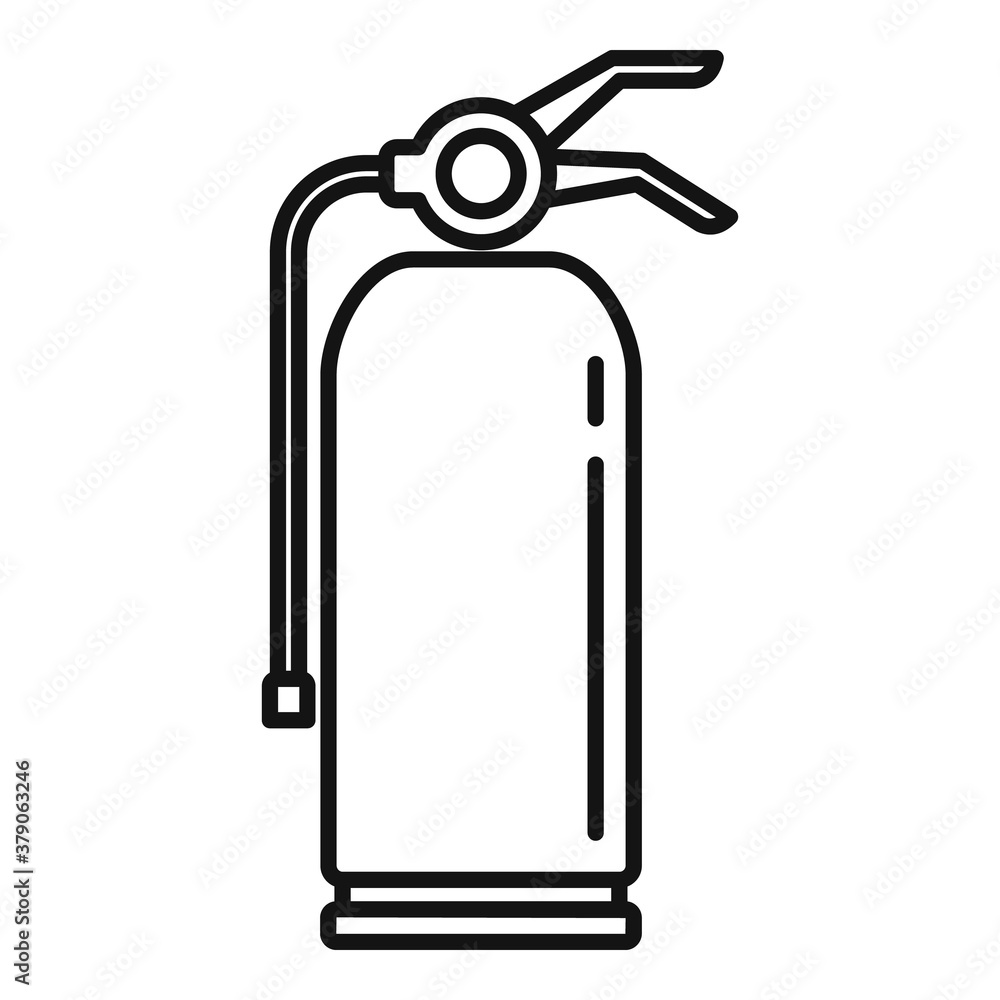 Aufkleber fire extinguisher tool icon. outline fire extinguisher tool vector icon for web design isolated on w