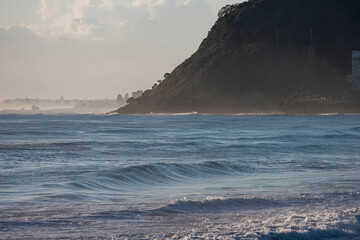 Beautiful view of ocean coastline in Queensland, Australia