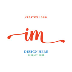 IM lettering logo, simple, elegant, easy to understand and authoritative