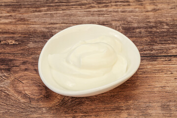 Sour cream in the bowl