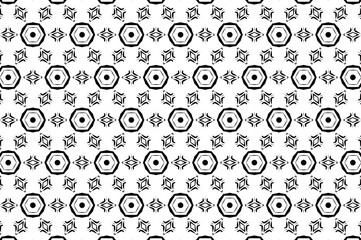 Ornament with elements of black and white colors.