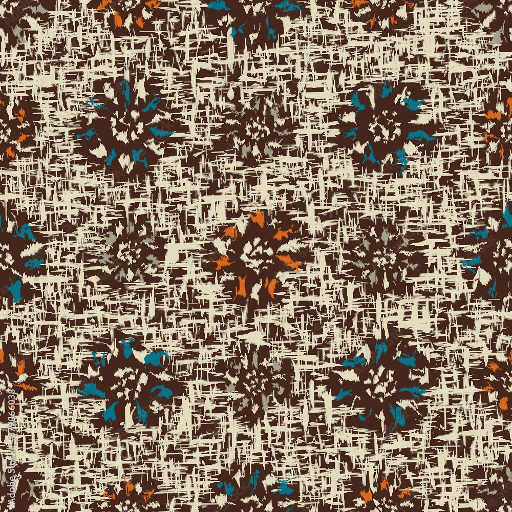 Poster seamless abstract pattern with the image of flowers