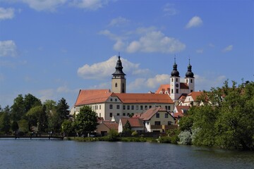 Fototapeta na wymiar View of the castle in Telce (Czech Republic)