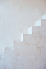 white stairs and wall indoor. Interior, career, movement, growth, fall concept