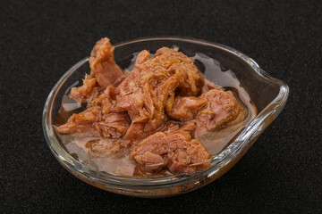 Canned tuna fillet for salad