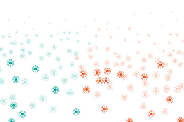 Light blue, yellow vector background with bubbles. Abstract illustration with colorful water drops. For brand book.