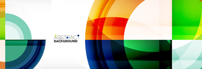 Obraz premium Round shapes, triangles and circles. Modern abstract background