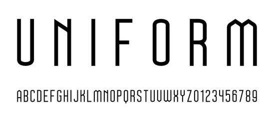 Set of alphabets font letters and numbers modern abstract design vector illustration