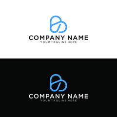 Obraz premium Capital letter B. From the white interwoven strips on a black background. Template for emblem, logos and monograms.